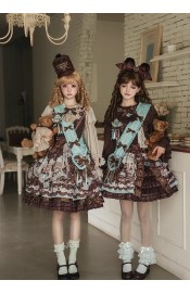 Alice Girl Bear Chocolate Salopette and JSK(1st Pre-Order/Full Payment Without Shipping)